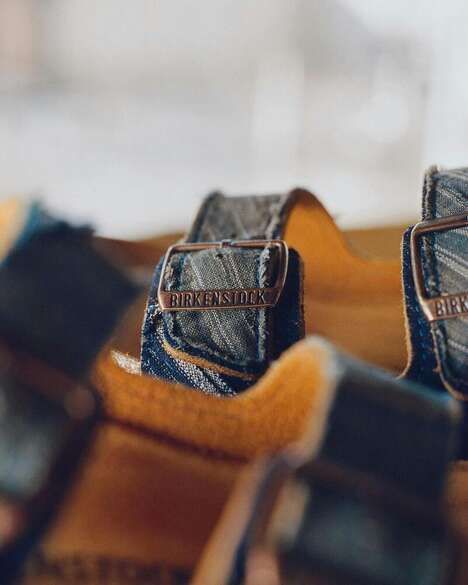 Handstitched Denim Sandals