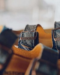 Handstitched Denim Sandals Image 1