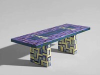 Tile-Clad Colorful Blocky Furniture Image 2