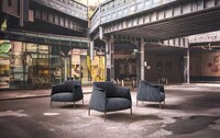 Denim-Upholstered Modern Furniture Image 3