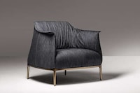Denim-Upholstered Modern Furniture Image 4