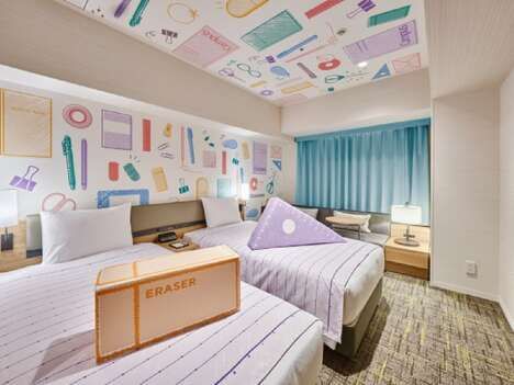 Stationery-Themed Hotel Rooms