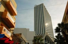 Nightlife Nestled Tower Buildings