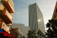 Nightlife Nestled Tower Buildings Image 1