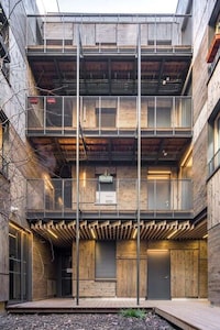 Wooden Residential Parisian Buildings Image 4