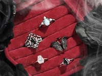 Coffin-Shaped Engagement Rings Image 1