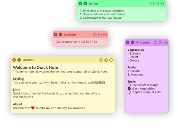 Colorful Computer Sticky Notes: Quick Note Makes Colorful Sticky Notes ...
