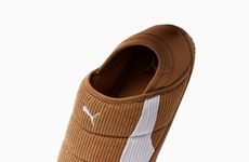 Ribbed Padded Sporty Slip-Ons