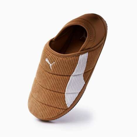 Ribbed Padded Sporty Slip-Ons