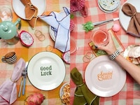 Colorful Enamelware Plates Image 1