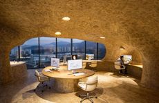 Illuminated Cave-Like Offices