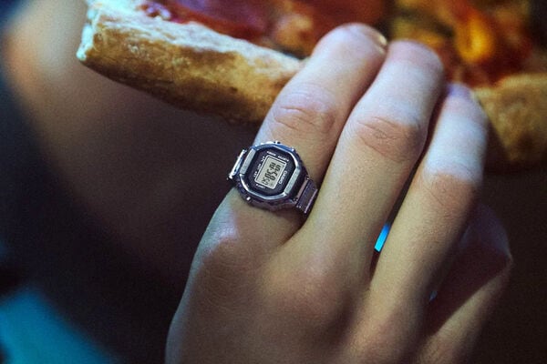 Metallic Ring-Style Timepieces : Casio CRW-001-1JR Metallic Ring-Style Timepieces : Casio CRW-001-1JR