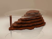 Topographic Wooden Coffee Tables Image 1