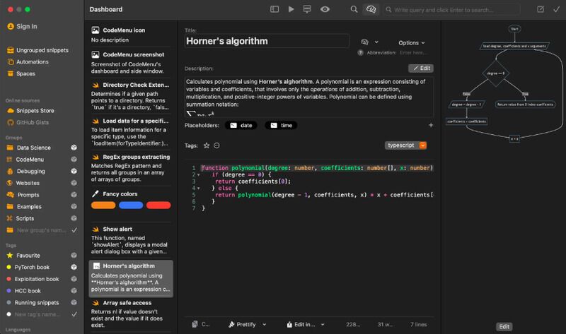 AI Code Snippet Management