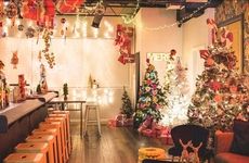 cheerful holiday pop-up bars