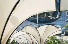 Lily-Shaped Reusable Pavilion