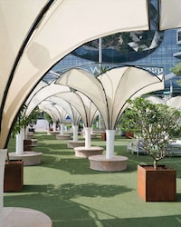 Lily-Shaped Reusable Pavilions Image 1