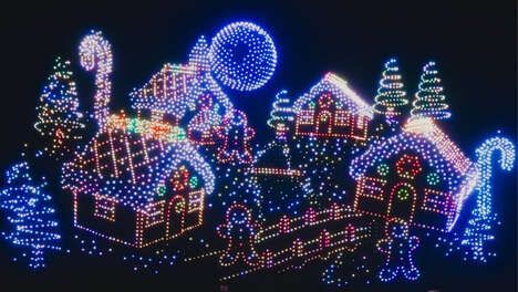 Drone-Created Gingerbread Light Shows