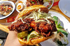 Sichuan Fried Chicken Burgers