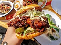 Sichuan Fried Chicken Burgers