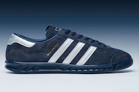 Textural Navy-Blue Suede Sneakers Image 1