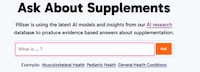 Personalized Supplement Advice