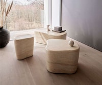 Versatile Travertine-Inspired Tables Image 4