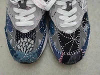 Sashiko Stitched Intricate Sneakers Image 1