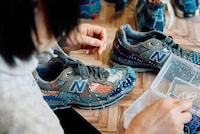 Sashiko Stitched Intricate Sneakers Image 3