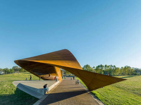 Hand-Bent Steel Performance Pavilions