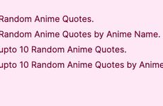 Anime Quote Generators