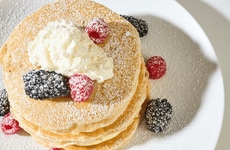 Citrusy Mascarpone Cheese Pancakes