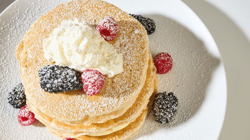 Citrusy Mascarpone Cheese Pancakes