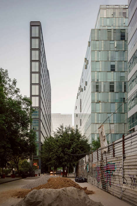 Black Steel Narrow Skyscrapers