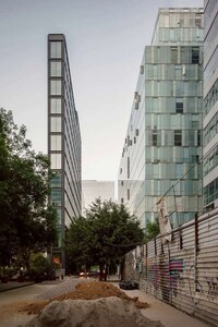 Black Steel Narrow Skyscrapers Image 1