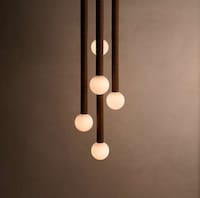 Leather Disc Modern Chandeliers Image 2