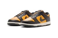 Orange Leather Skate Sneakers Image 2