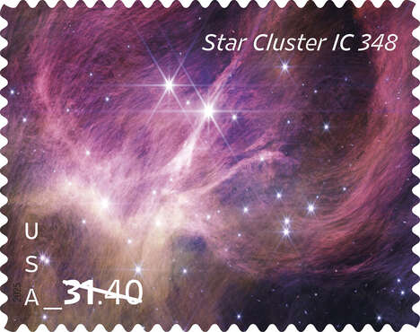 Space-Themed Postal Stamps