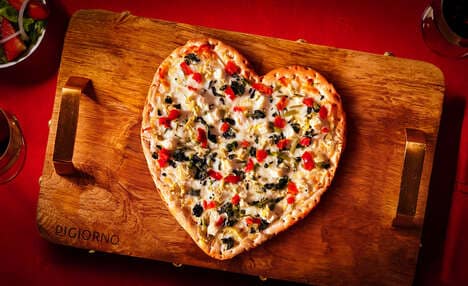 Heart-Shaped Frozen Pizzas