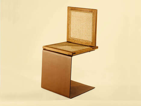 One-Legged Structural Wooden Chairs