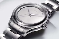 Sleek Titanium Finished Timepiece Image 4
