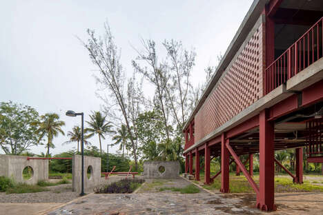 Red-Painted Steel River Parks