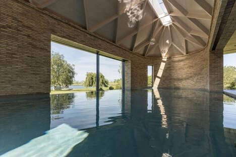 Skylight-Topped English Pool Houses