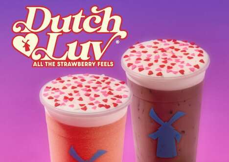 Valentine's Themed Cafe Beverages