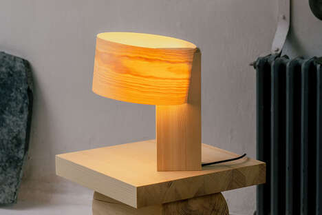 Raw Minimalist Pine Lamps