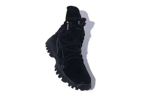 Stealthy All-Black Durable Footwear