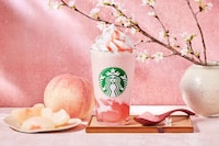 Florally Peachy Cafe Drinks