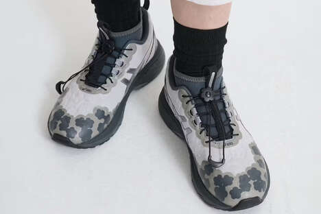 Protective Flower-Adorned Sneakers