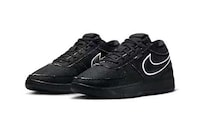 Black Denim-Adorned Sneakers Image 4