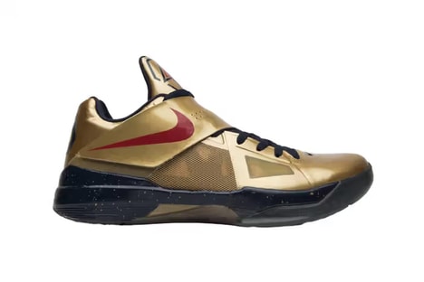 Golden Tinged Basketball Sneakers